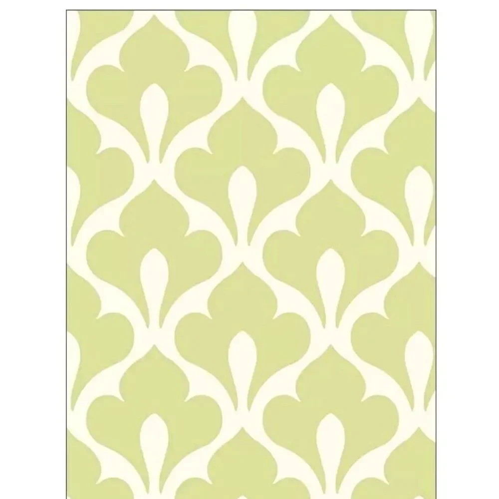 Seabrook‎ GREEN GRANADA Wallpaper, Green & White. One Double Roll